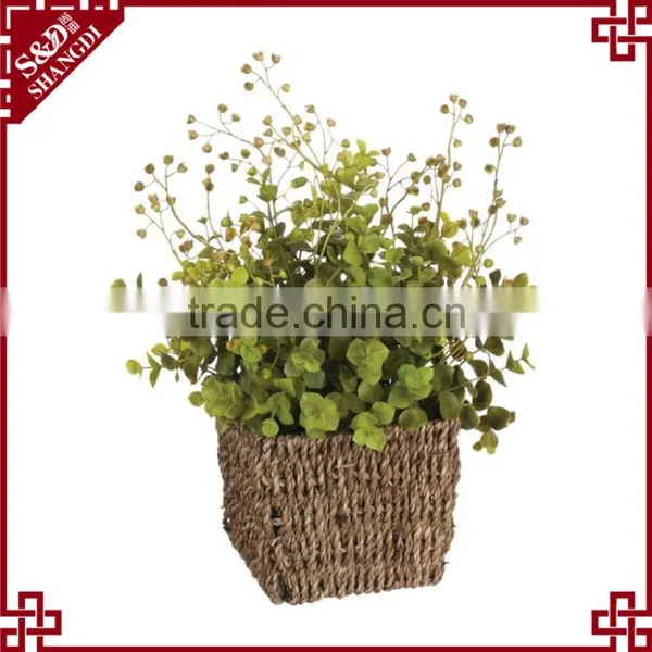 China Supplier Indoor Decor Straw Rattan Flower Basket photo-2