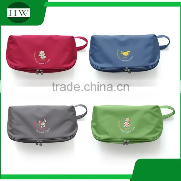 Popular Mini Portable Drawstring Polyester Material Custom Hanging Travel Toiletry Bag photo-4