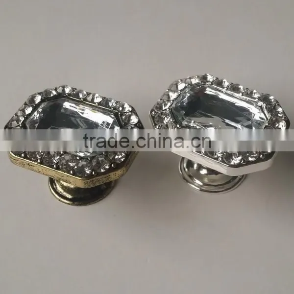 New Products Crystal Rhinestone Zinc Alloy Fancy New Cabinet Handles photo-3