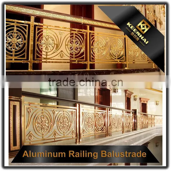 Interior Antique Bronze Decorative Railing Design Brass Stair Handrails for Hotel photo-4