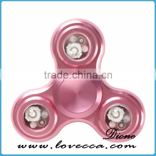 Whoesale LED Design Metal Alloy Gyro Hand Toy Crazy Finger Fidget Spinner photo-3