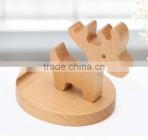 Beech Material Wooden Mobile Phone Holder photo-2