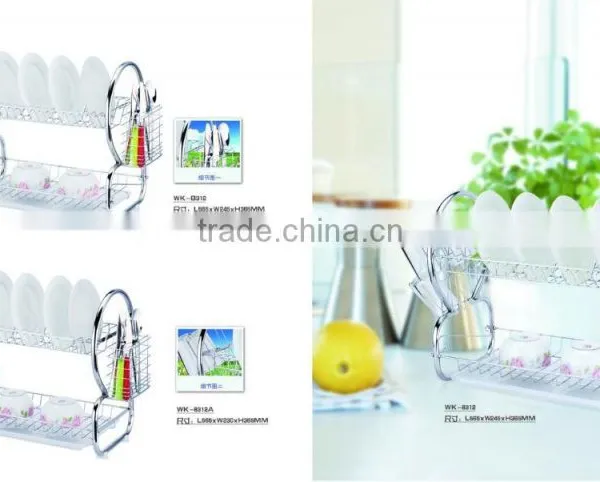 2 Tier Dish Rack S Shape Dish Drainer Dish Drying Rack photo-3
