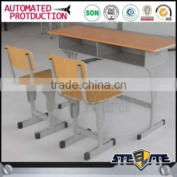 Hot Sale School Furniture Wooden School Desks and Chair Double Student Desk and Chair photo-5
