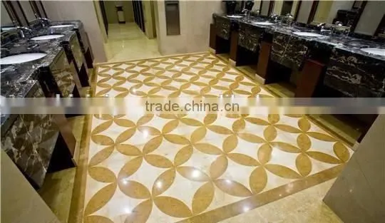Luxury Gloss Polished Surface Imperial Gold Natural Marble Big Slab and Tile for Flooring BF12-04064a photo-5