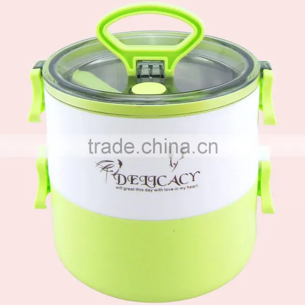 1200ML Double Layers Stainless Steel Lunch Box With Handle photo-2
