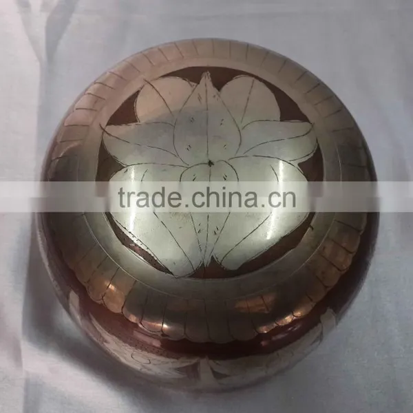 Best Selling Silver Plated High Rise Tibetan Meditation Singing Bowl photo-2