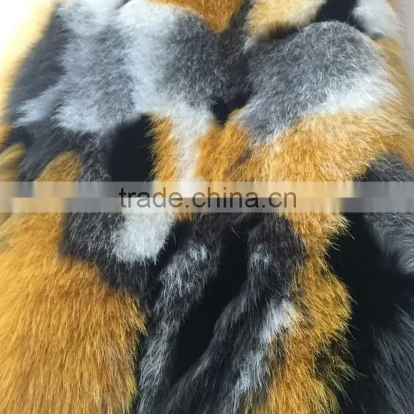 100% AC Multi-color Three-dimensional Jacquard Artificial Fur Fabric photo-2