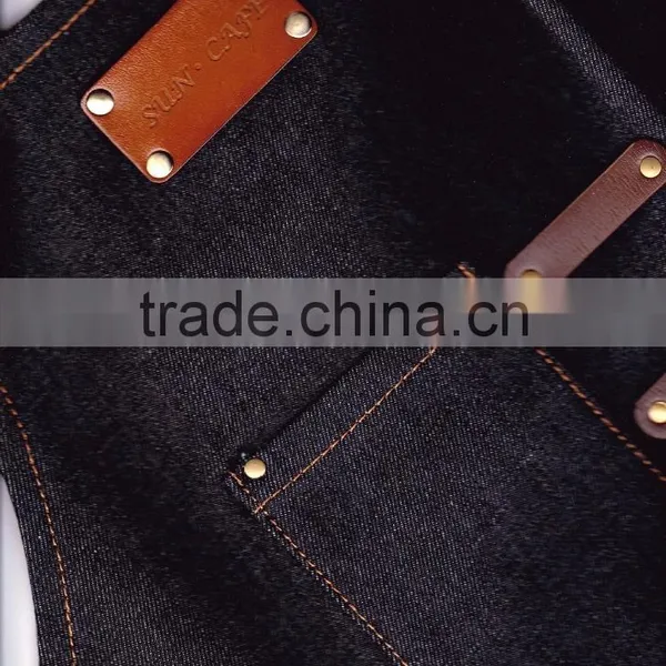 High Quality Personalized Logo Custom Baker Cotton Denim Apron With Nylon Strap photo-3