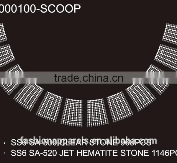 Custom Simple Line Rhinestone/Acrylic /Gem Stone Glitter Hot Fix Rhinestone for Clothing photo-3