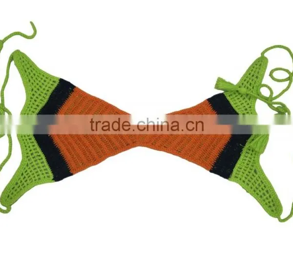 100% Cotton Summer Hot Extreme Sexy Yong Girl Bikini Crochet Beach Wear photo-3