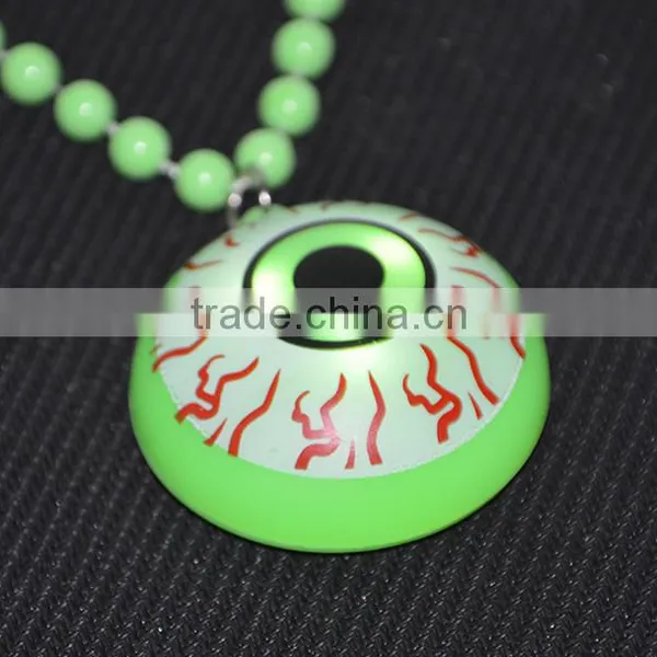 Unique Eye Design Pendant Diy Beads Necklace Handmade Acrylic Beads Eye Pendant Necklace for Halloween Day's Promotion Gift photo-2