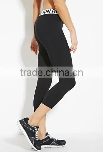 Girl's Letter Cotton Elastic Motion Leggings photo-2