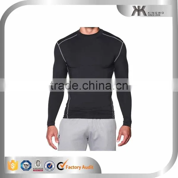 Moisture Wicking High Quality Gym Wear for Men Designer Polyester Spandex Fitness Shirts photo-2
