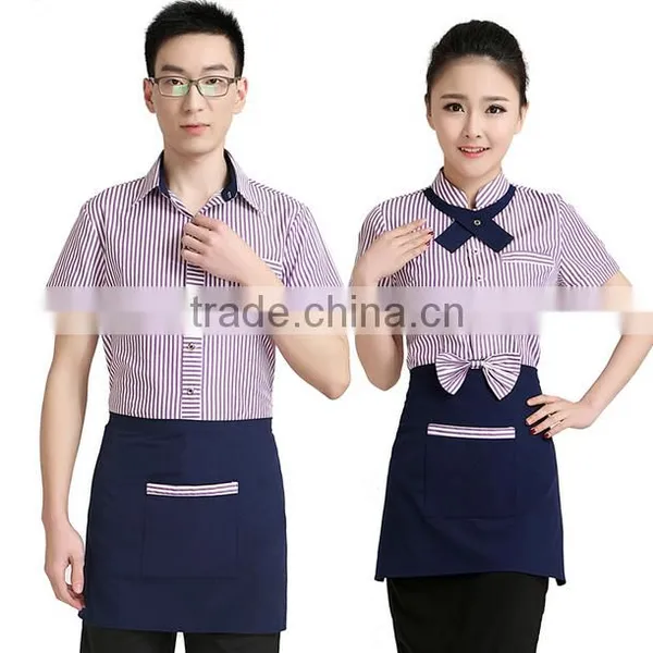 Custom Factory Price Cheap New Design Waitress Uniform,hotel Receptionist Uniforms Wholesale photo-3