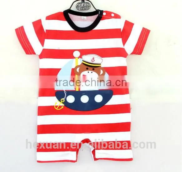 Baby Jumpsuit Print Cartoon Animal Summer Short Sleeve Romper Set photo-3