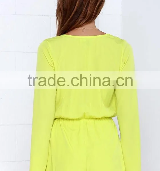 2015 Hot Selling Cute Lady Long Sleeve Mooning Women Playsuit photo-5