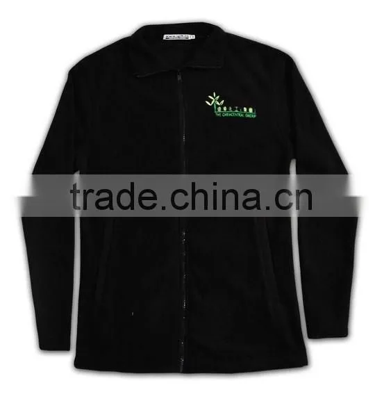 China Manufacture High Quality Custom Black Mens Microfiber Fleece Hoodie photo-4