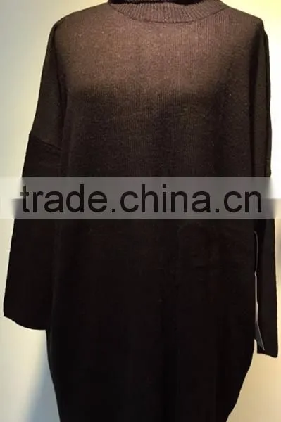 New Fashion Ladies Winter In-Stock Knitted Sweater, Fashion Ladies Bat Pullover Sweater photo-4