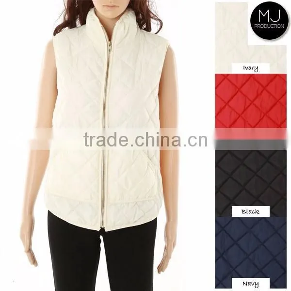 Factory Wholesale LOW MOQ Custom Design Winter Lady Quilted Vest photo-3
