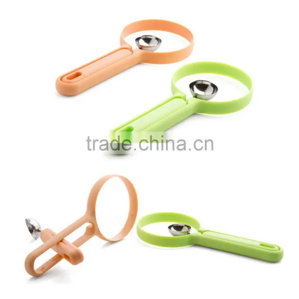 2 In 1 Fruit Set Melon Scoop Baller Peeler+Spoon Random Plastic Fruit & Vegetable Watermelon Tomato Kitchen Cooking Tools KC1014 photo-3