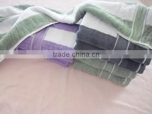 Bamboo Fiber 120g Face Towel/ Stripe Towels Wholesale