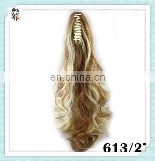Womens Sexy Long Wave Claw Clip Synthetic Hair Ponytails HPC-0186