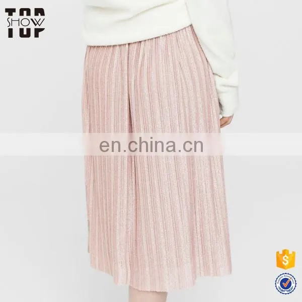 Wholesale Long Skirts Women Long Pleated Skirt Metallic for Ladies photo-2