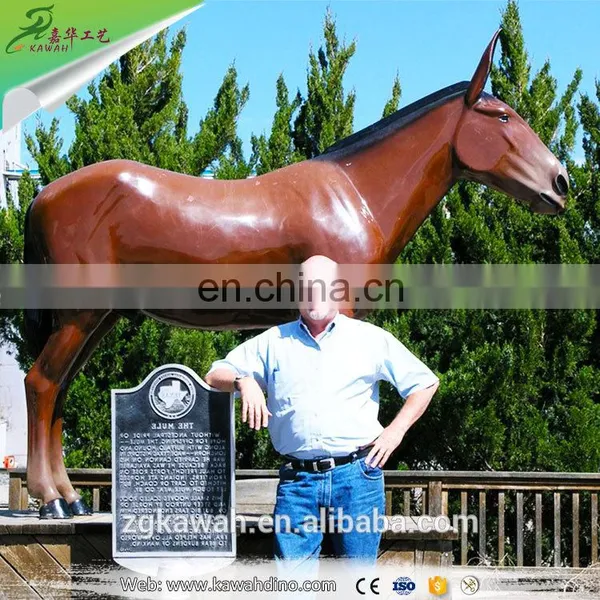 Kawah Realistic Resin Horse Artificial Life-Size Fiberglass Horse Statue For Sale photo-4