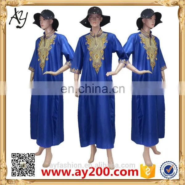 New Brocade Dashiki African Bazin Riche Embroidery Design Dress photo-4