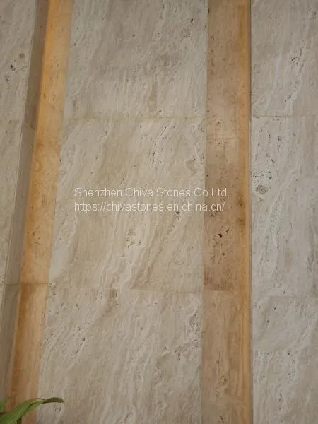 Ivory Travertine Tiles Beige Travetine Pool Coping Stone With Bullnose Edge photo-3