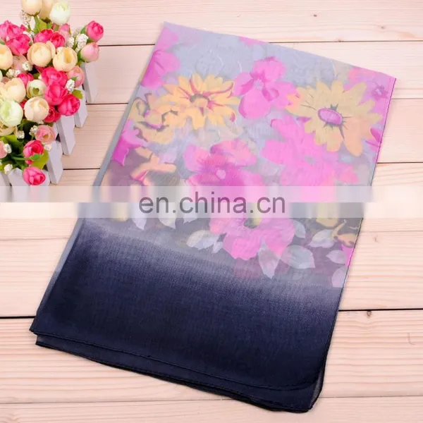 Ladies New Printed Silk Chiffon Scarf Wholesale photo-4