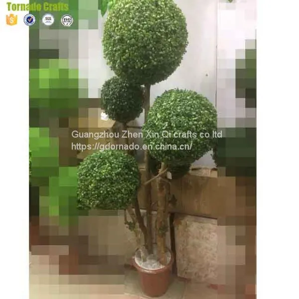 Wholesale Artificial Fake Plastic Topiary Boxwood Hedge Balls Spiral Tree photo-3