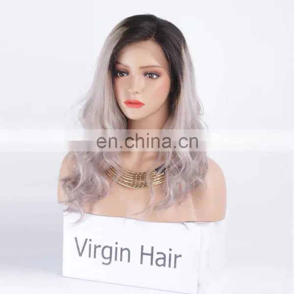 Human Hair Full Lace Wigs Under 100 Silver Gray Hair Full Lace Wig photo-5