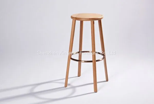 Solid Wood Bar Stool With Different Seat Height photo-2