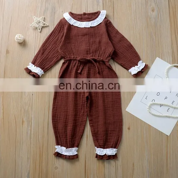 Infants & Toddler Clothes Romper Baby Girls Playsuit Spring Ruffle Linen Onesie photo-4