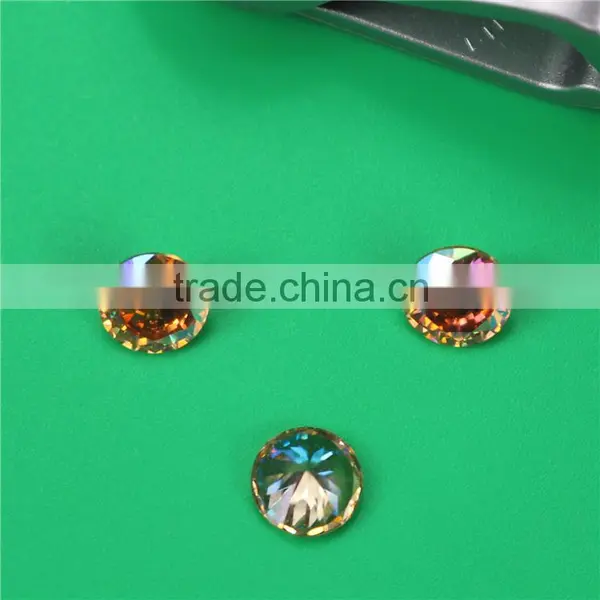 Best Quality Incomparable Beautiful 8mm Round Light Peach Zircon Earring