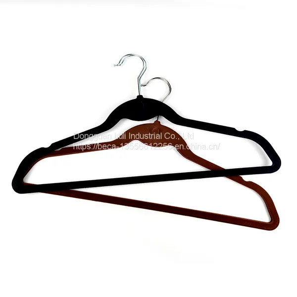Custom Multifunctional Velvet Clothes Hanger for Scarf Tie With Holes for Saving Space-