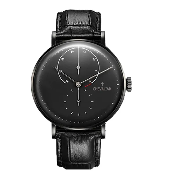 Stainless Steel Mechanical Watches Man Genuine Leather Fashion Automatic Watch photo-3