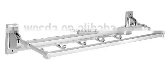 Wesda 90 Degree Rotation Hotel Bathroom Tmetal Towel Shelf Wall Hook 2028 photo-5