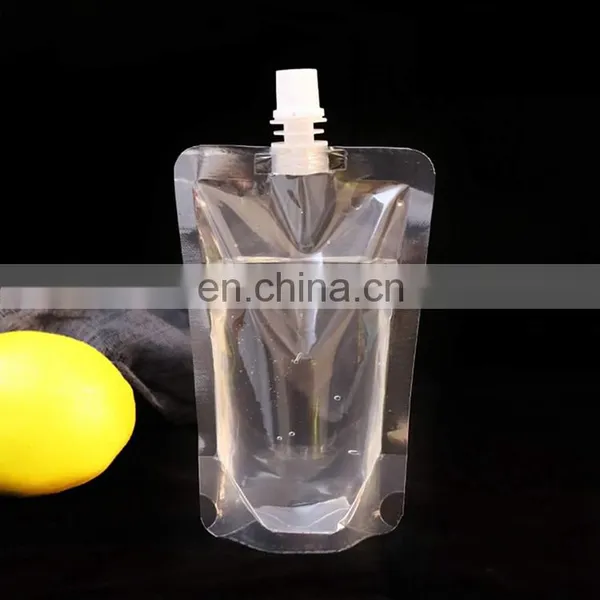 Free Sample Generic Transparent Spout Pouch Drinking Packaging Bag