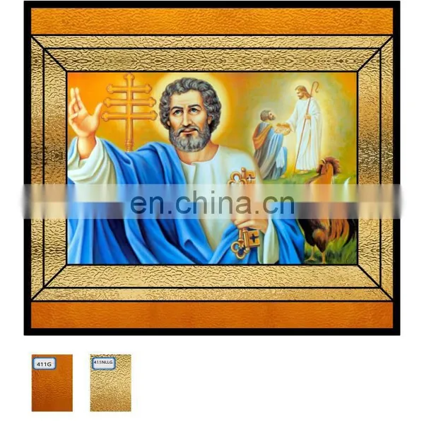 Customized Patterned Cathedral Vintage Architectural Stained Glass Church Windows DecorationTransparent Tiffany Stained Glass photo-4