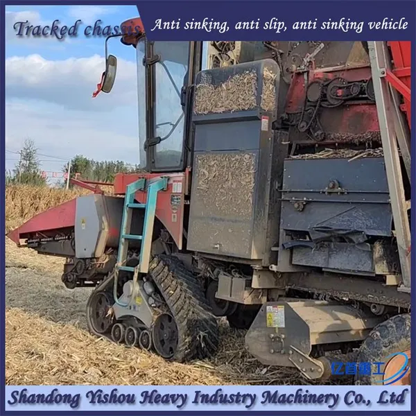 Corn Harvester Modified With Track Chassis, Mud and Wetland Anti Slip and Anti Sinking Vehicle photo-5