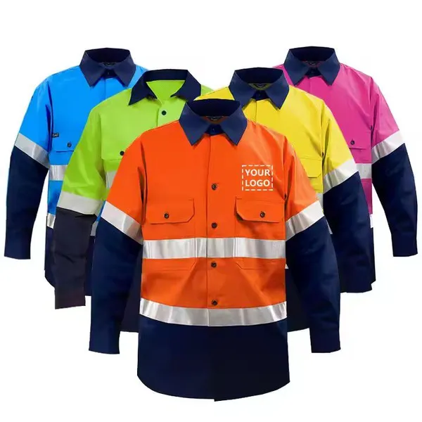 100% Cotton Construction Mining Uniform Long Sleeve Workwear Custom Workwear Flame Fire Retardant FRC FR Coveralls photo-2