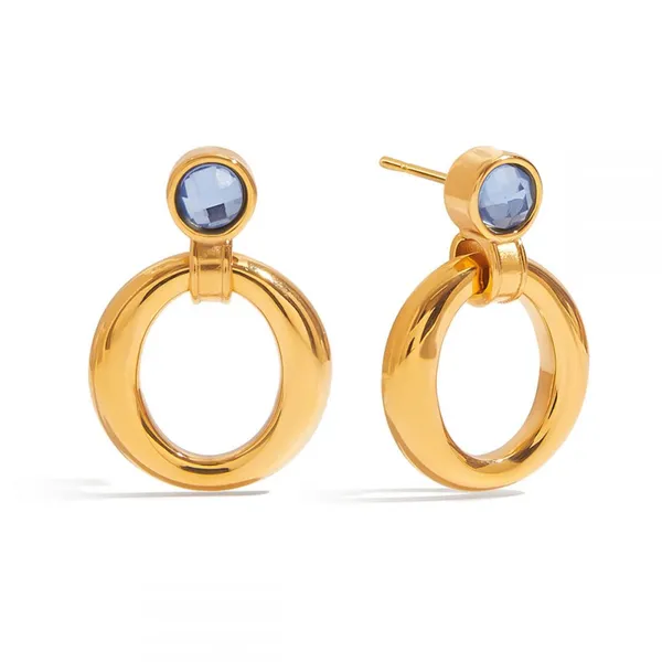 Trendy 18K Gold Plated Heart Earrings Waterproof Stainless Steel Fashion Jewelry photo-2