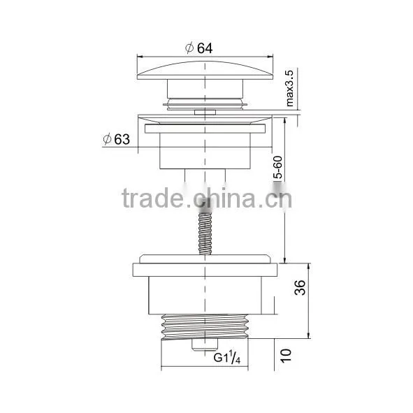 Watermark Factory Direct Sale Pop Up Chrome Plated Waste Sink Basin Accessories (K316-D) photo-2