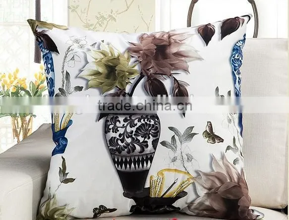 Vase and Flower Design Cushion for Car , Seat ,home Decoration photo-2