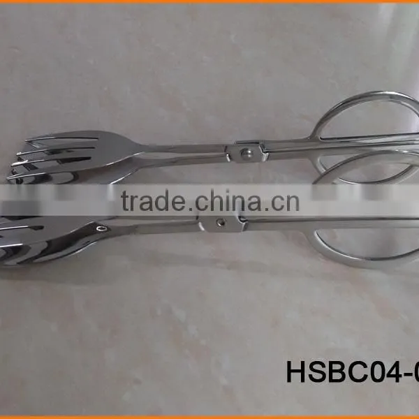 HSBC04 Stainless Steel Scissors Shape Food Tongs photo-5