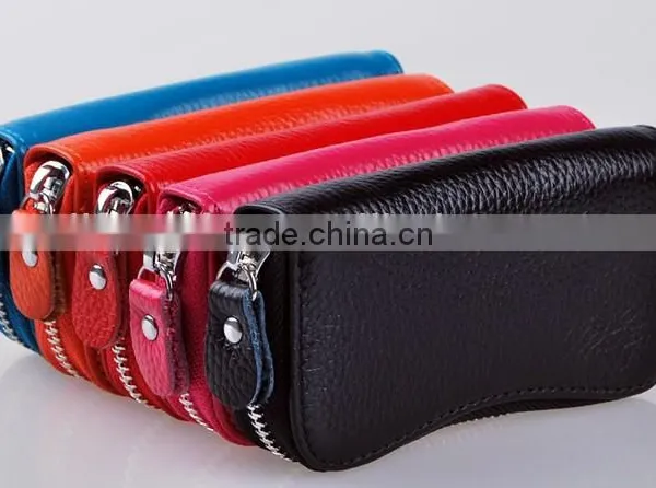 2016 Ostart Black Portable 6 Clips PU Leather Car Wallet Keychain Key Holder Bag Case Wallet Cover