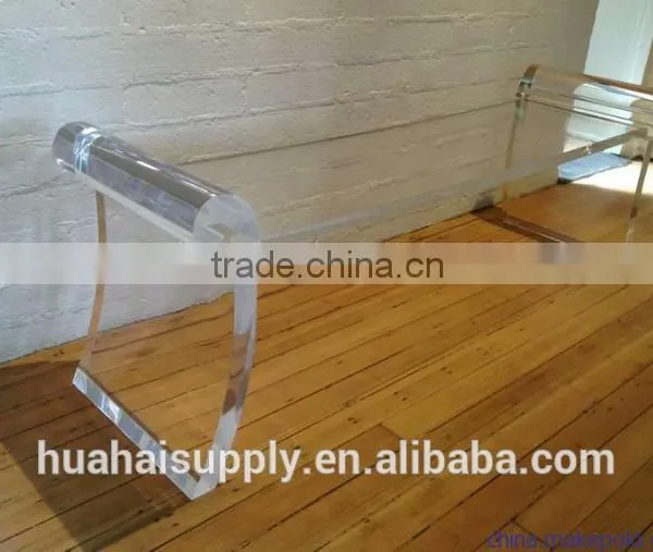 High transparent acrylic office long sofa used for rest